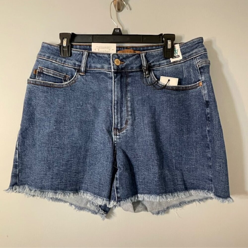 New NWT Judy Blue Plus Size High Rise Denim Shorts Style# JB150176 1XL - Picture 3 of 6